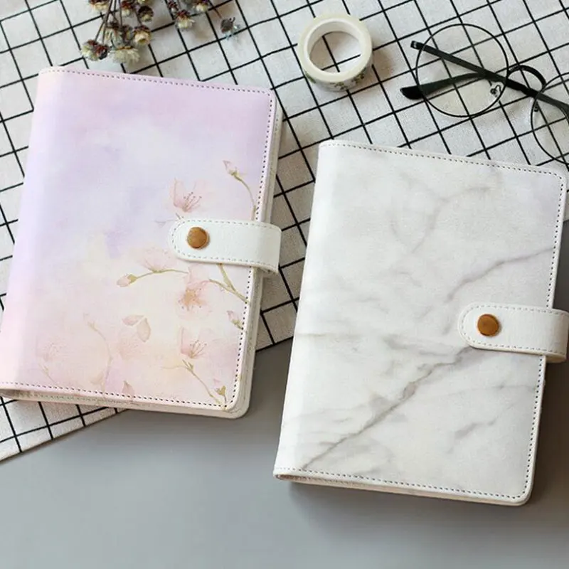 JUGAL Cute Flamingo Watercolor Spiral Notebooks A6 Leather Planner Notepad Korea Stationery DIY Diary School Supplies Gift