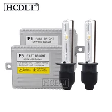 HCDLT 12V 55W комплект ксенона H7 H1 H3 H11 HB3 9005 9006 HID комплект фар 6000K 4300K 5000K AC 55W F5 быстрый запуск тонкий балластный реактор