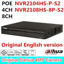 Dahua 6MP 4CH 8CH poe NVR NVR2104HS-P-S2 / NVR2108HS-8P-S2 up to 6Mp Recording Onvif Network video recorder ONVIF poe port