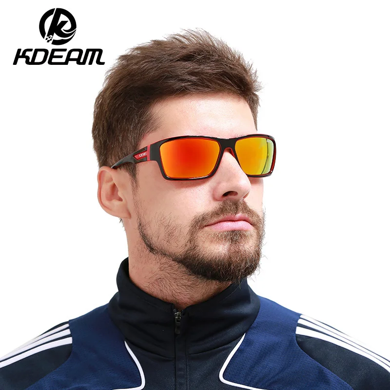 KDEAM, уличные поляризационные солнцезащитные очки, мужские, спортивный стиль, солнцезащитные очки, высокое качество, Полароид, линзы, очки, модные, оттенки, мужские, Gafas XH12