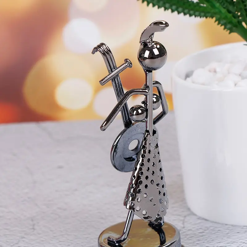 1 шт. статуэтки для музыкантов художественные украшения для рукоделия отправляются случайным образом мини-железная музыкальная группа Миниатюрная модель