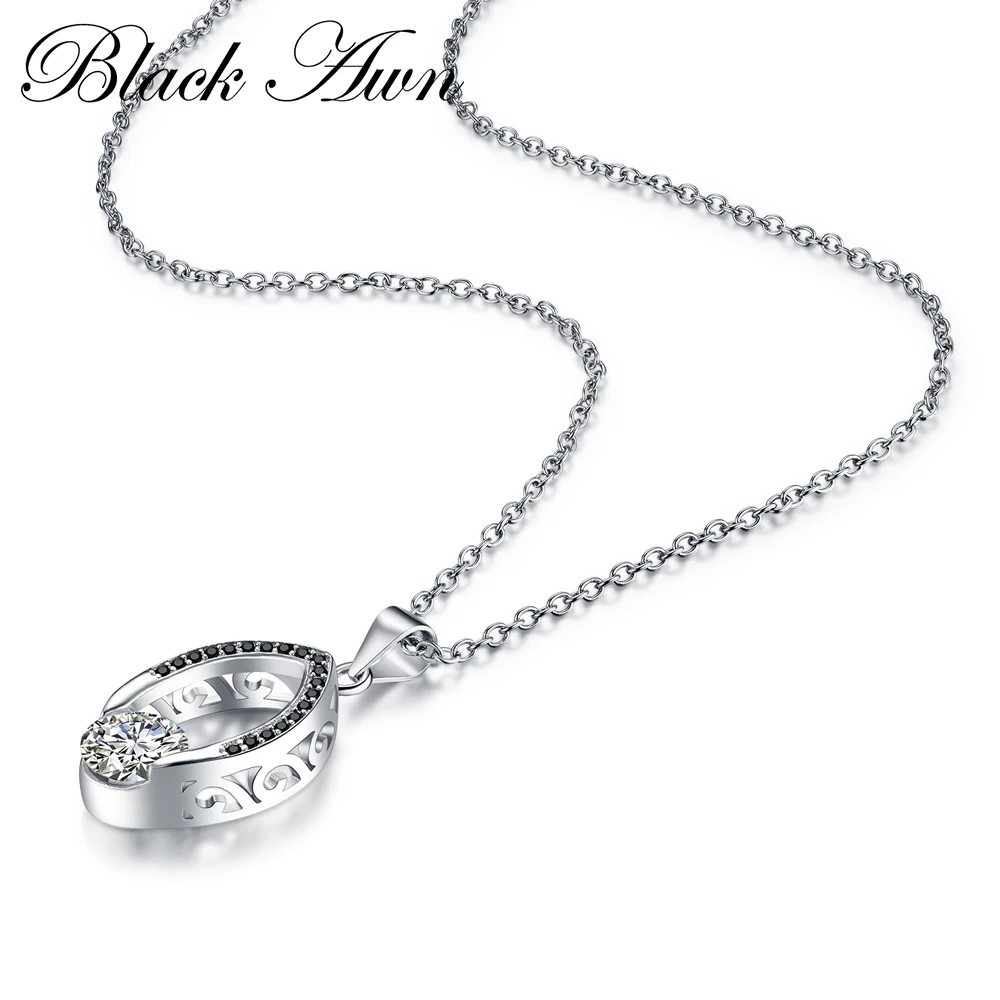 Silver necklace women 100% genuine silver color