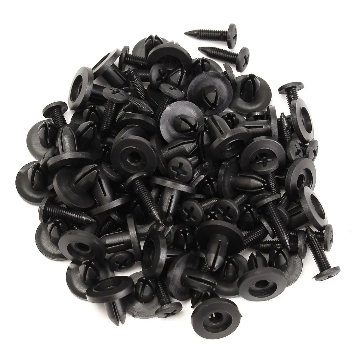 Image 50Pcs Auto Bumper Fastener 6mm Hole Rivet Retainer Push Engine Cover for Fender Car Door Trim Panel Clip Fasteners for Toyota