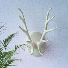 Европейская смолы рога крючок дома моды творческие ванная комната стены украшения вешалка