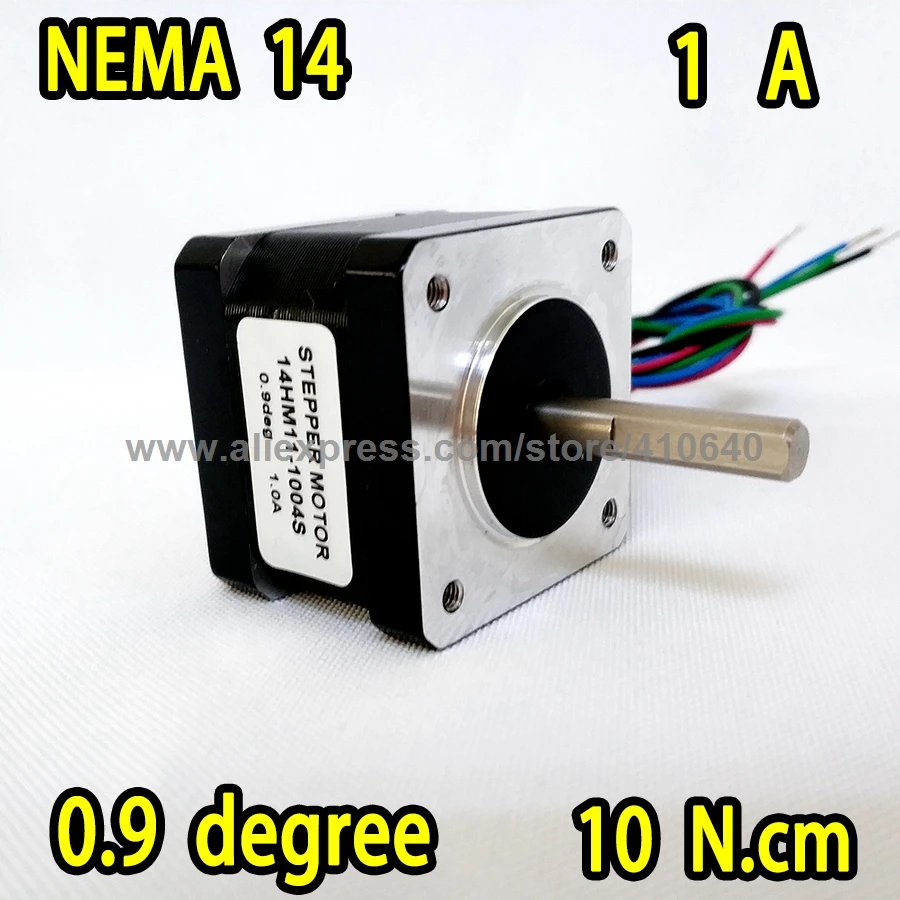 

FREE SHIPPING stepper motor 14HM11-1004S Nema14 with 0.9 deg 1A 10 N.cm with bipolar and 4 lead wires Customized is Acceptable
