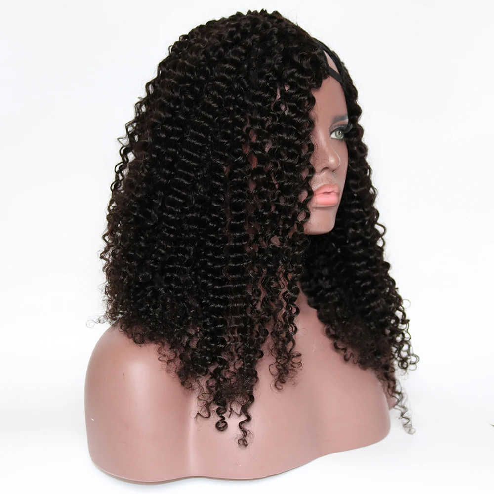 Eversilky Kinky Curly U часть парик их натуральных волос парики бразильские волосы remy 150% плотность кудрявые средняя крышка левая часть Upat парики