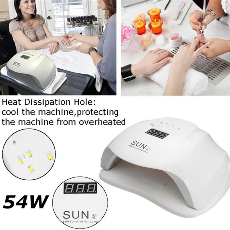 SUNX 48 W 54 Сушилка для ногтей УФ светодиодный лак лампа отверждения гель лака с