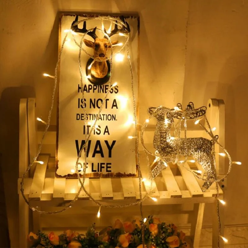 8 режимов Светодиодный светильник гирлянды 5 м 10 м 20 м 30 м 50 м 100 м 220 В 110 в сказочный светильник s уличный светильник для рождества, свадьбы, праздника