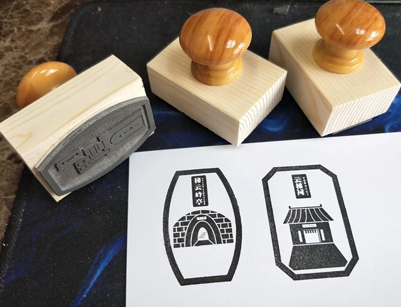 Wood rubber stamp 1-1