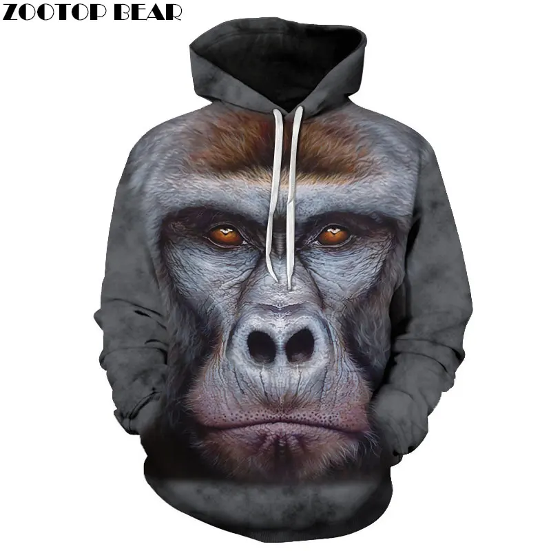 Anime Monkey Sweatshirts Men Hoodies Animal Tracksuits 3D Pullover