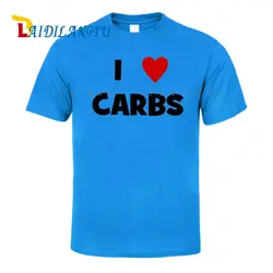 I Love Carbs мужские футболки плюс размер футболка Homme летние мужские футболки с коротким рукавом мужские футболки