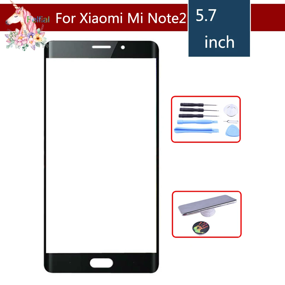 mi Note2 сенсорный экран 5," для Xiaomi mi Note 2 Note2 стекло дигитайзер передняя внешняя панель Объектив Замена Ремонт Часть