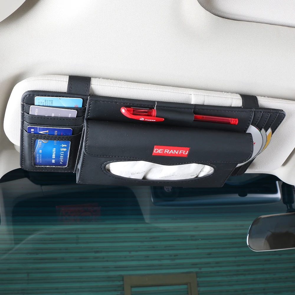 Universal Car Sun Visor Tissue Holder Car Sun Visor Type Card Pen CD