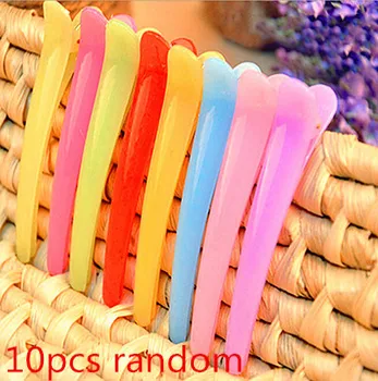 

10PCS Professional Hair Clips Plastic Hairdressing Tools Hairpins Barrette Hair Accessories Random Color Hair Styling Tool