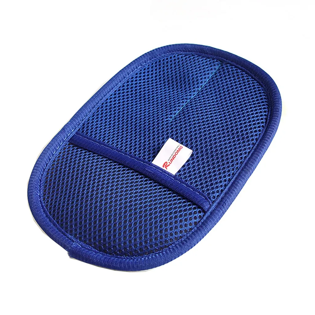 Автомобильная моющая Чистящая губка, щетка Стекло очиститель в синюю волнистую микрофибры плюшевые Автомойка перчатки стайлинга автомобилей для дропшиппинг