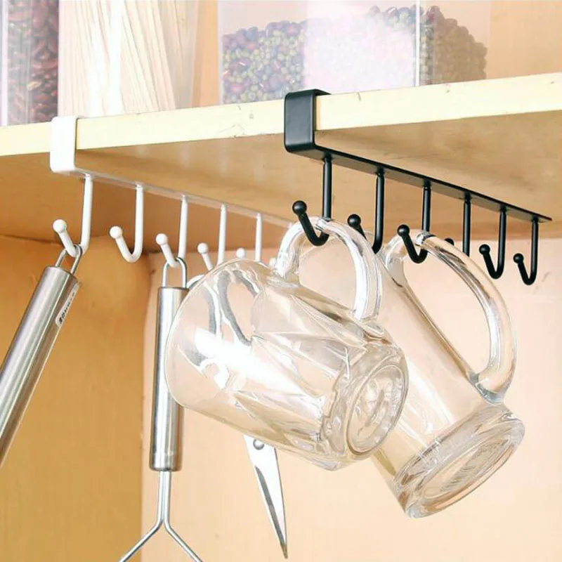 Kitchen Rack Storage Cupboard Hanging Cup Coffee Organizer Cabinet Clothes Coat Rack Cupboard Glass Cup Holder