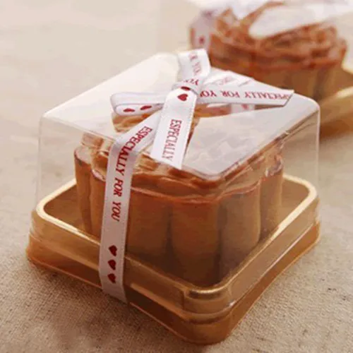 Пластиковые Cake Box Один Человек Торт Коробки Золотой Нижней Mooncake Из Пвх Пищевой