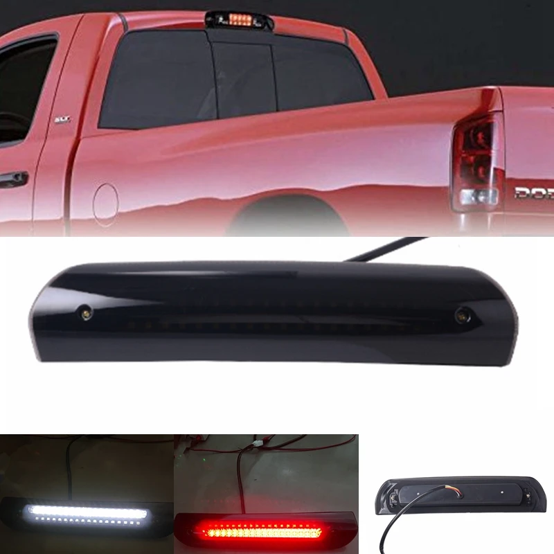 

Fit for 02-08 DODGE RAM 1500 3rd Third Brake Stop Light Red White Light Smoke Rear 3RD Lamp NEW ARRIVAL