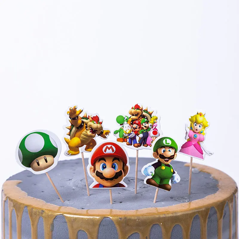 Super Mario Bros Birthday Party Supplies Decorations Cupcake