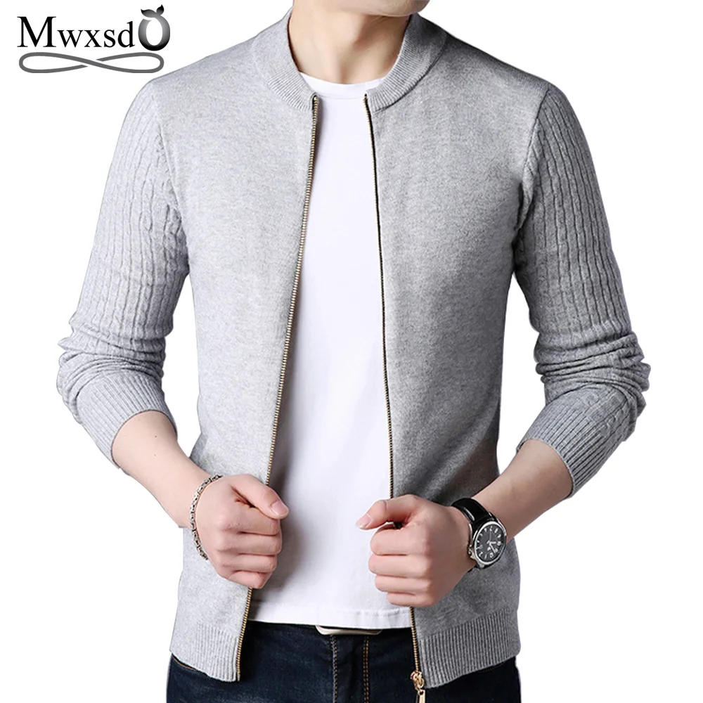 Mwxsd Brand autumn men's casual zipper cardigan sweater men solid Cashmere knitted sweater jacket male pull homme cardigan Mwxsd Brand autumn men's casual zipper cardigan sweater men solid Cashmere knitted sweater jacket male pull homme cardigan