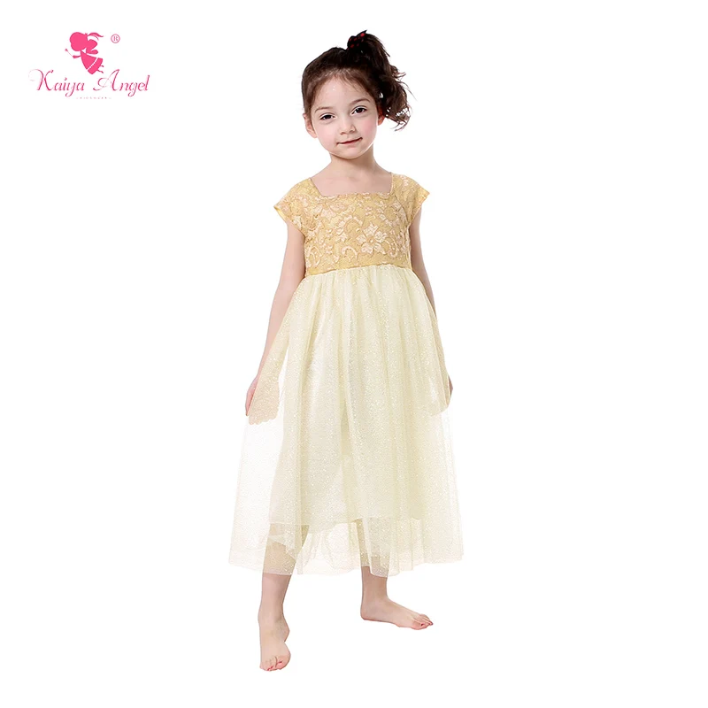 Buy 2017 New Glitter Tulles Baby Girl Princess Wedding Dress Flower Girl