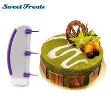 Сладкие угощения 1 шт. линейка для торта Пластик разметочный инструмент для торта DIY декоративные правитель уравнитель Декоративная гирлянда границы аксессуар для выпечки датчик