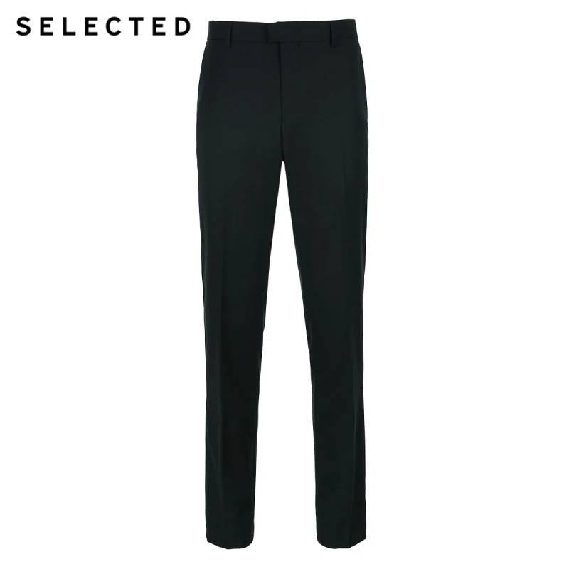 SELECTED Men's Wool-blend Slim Fit Pure Color Suit Pants T|41816B502