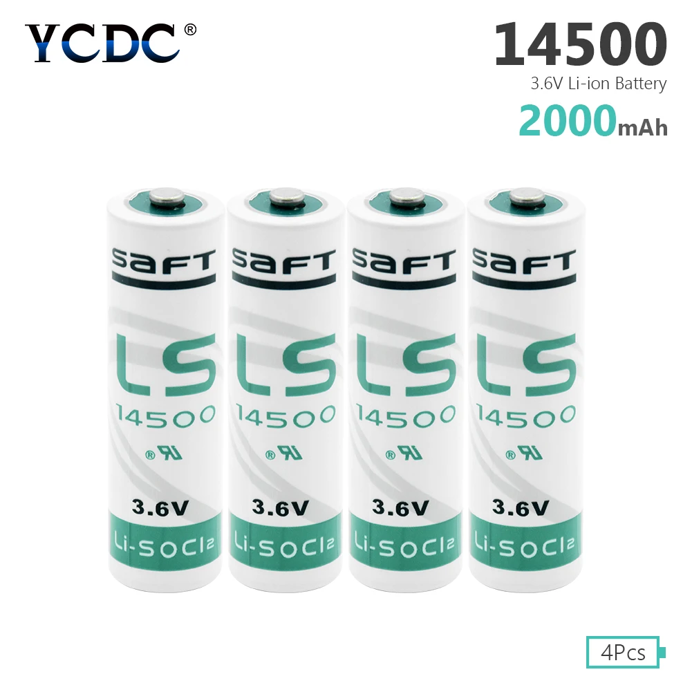 YCDC высокое качество 4 шт. AA 14500 3,6 В литиевая батарея для газового счетчика сигнализации LS-14500 ER14505 батареи