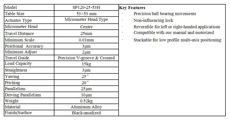 SP120-25-53H X оси руководство линейная платформа ручной платформы Оптический раздвижной стол 25 мм Путешествия Руководство сдвижная установка