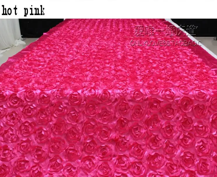 10 м/лот 1,4 м ширина романтическая белая 3D Роза лепесток ковровая дорожка для свадебного фона Центральные элементы, сувениры вечерние украшения - Цвет: hot pink
