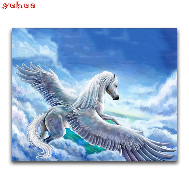 Full Square Diamond embroidery dierlijk Unicorn Round Diamond mosaic colorful DIY 3D Diamond painting Cross stitch Animal Horse_