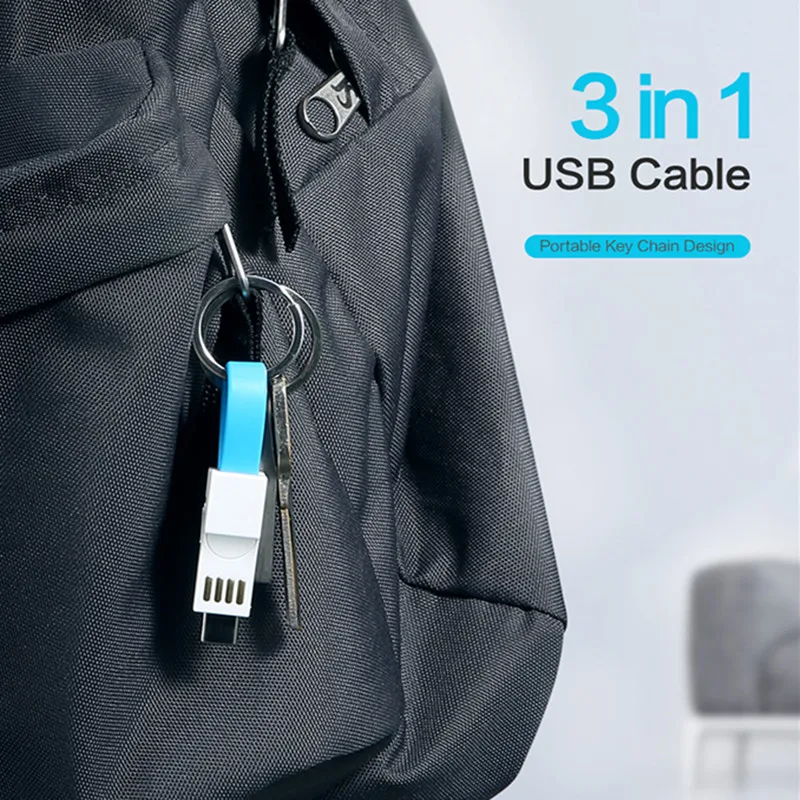 Магнитный кабель для iPhone Ligtning кабель Micro usb type C 3 в 1 брелок для быстрой зарядки USB-C type-C Магнитный кабель для зарядки телефона