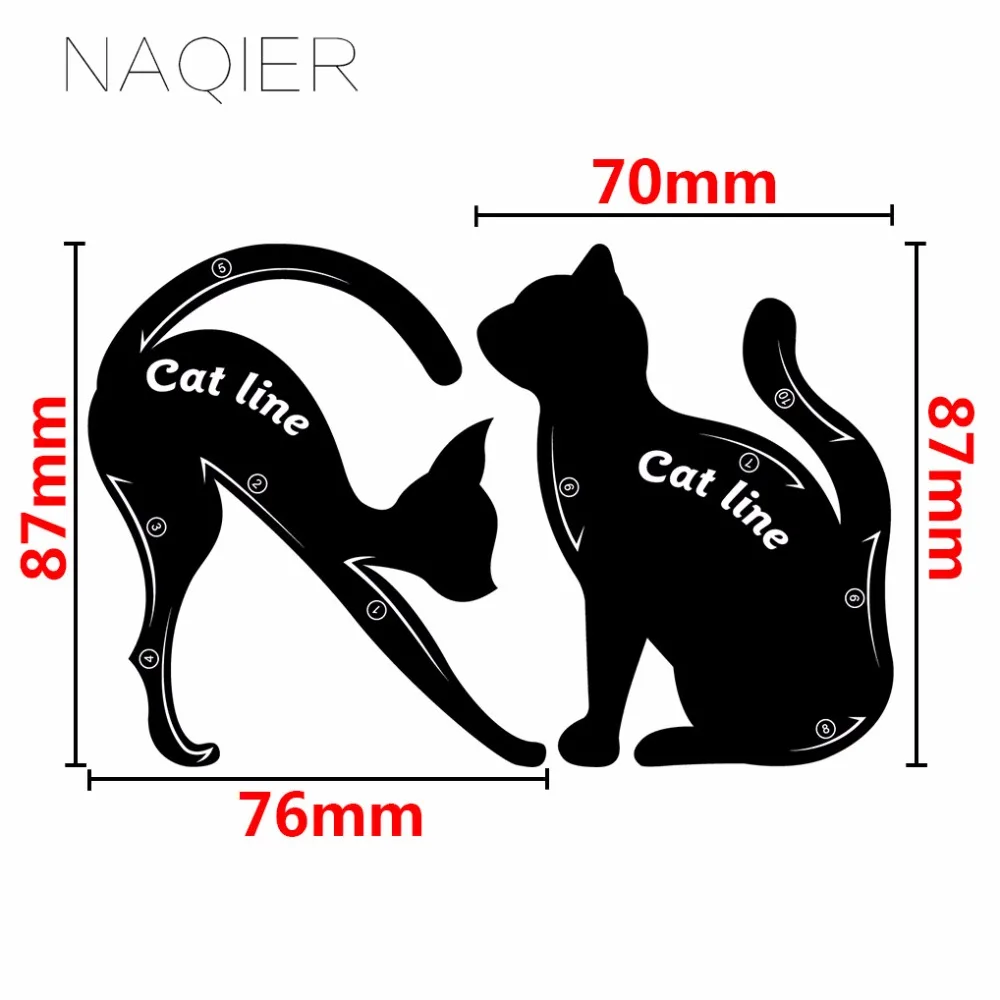 Инструмент для макияжа кошачья подводка для глаз трафарет профессиональный макияж, подводка для глаз трафареты шаблон шейпер модель начинающих эффективные инструменты 1 комплект 2 шт