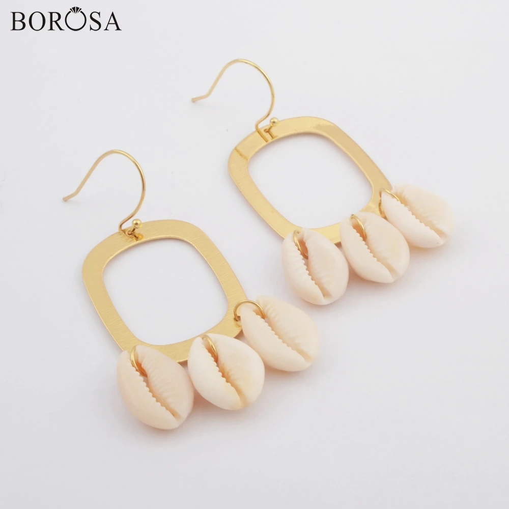 BOROSA 5/10 пар Новая коллекция Золотая цветная слеза три натуральный Каури в виде