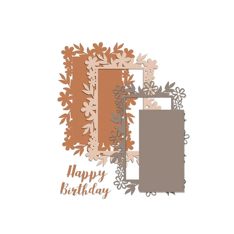 

Naifumodo 137*195mm Dies Cutting Lace Hollow Frame Crafts Metal Cutting for Scrapbooking Card Album Embossing Die Cut Template