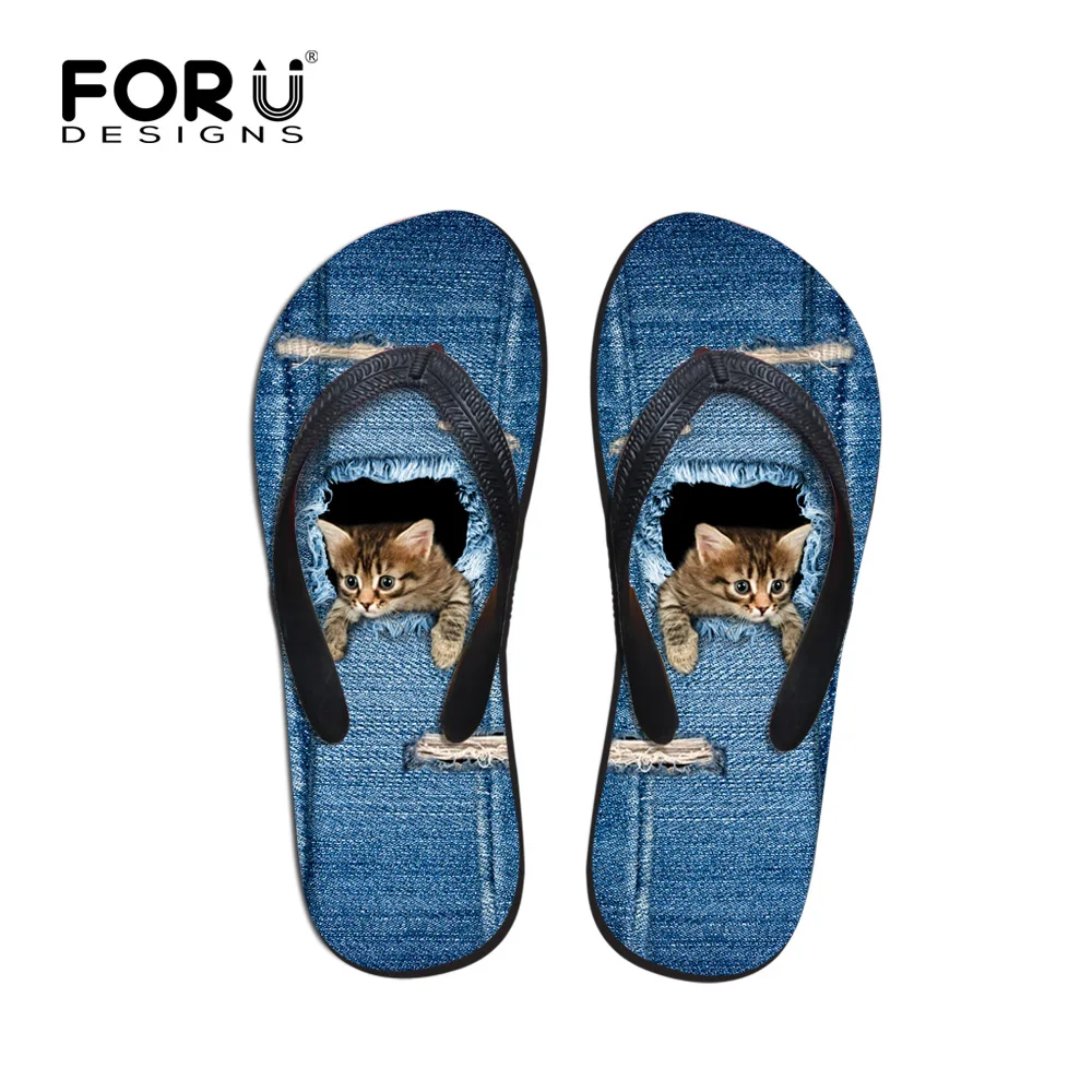 animal flip flops ladies