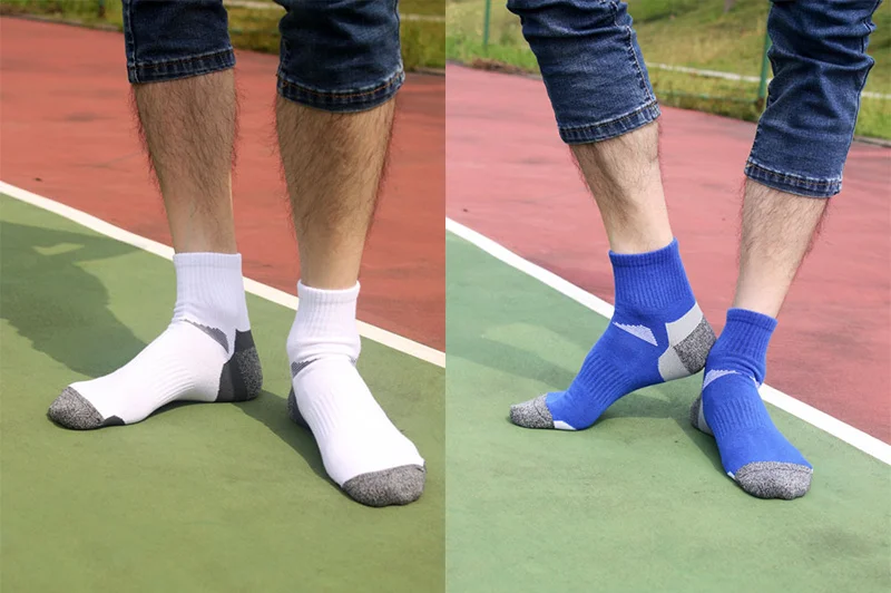 12Stitching Color Men's Socks Middle Tube Breathable Sport Socks for BasketballClimbing Hiking Anti-Bacterial Deodorant Male Socks