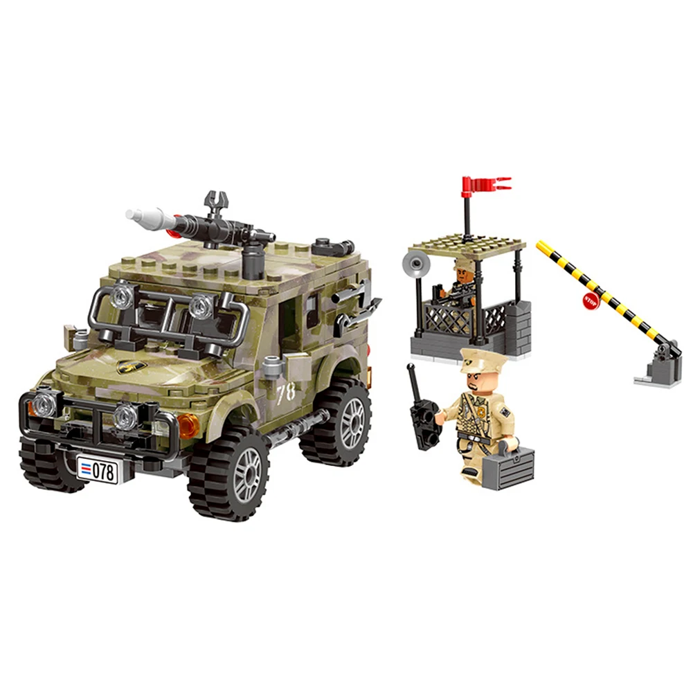 

LegoING Police toys SWAT Off-road Truck Armored Car Building Blocks weapons series compatible legoes techniced toys for children