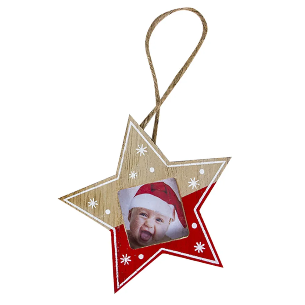 

Creative Christmas Photo Frame Pendant Christmas Tree Party Hanging Decor Switch Photoframe Home Living Room Decor 9 Colors A40
