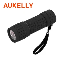 Aukelly светодиодный мини-фонарик, портативный, 9 светодиодный, мощный, водонепроницаемый, красочный, пластиковый, походный фонарь, аварийный фонарик, фонарь на батарейках AAA