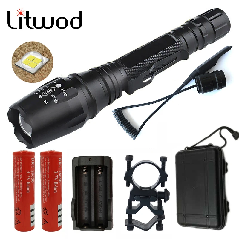 

Litwod Z20+V5 CREE XHP50 &XHP70 zoomable LED tactical Flashlight Torch For 18650 batteries aluminum self defense linterna lights