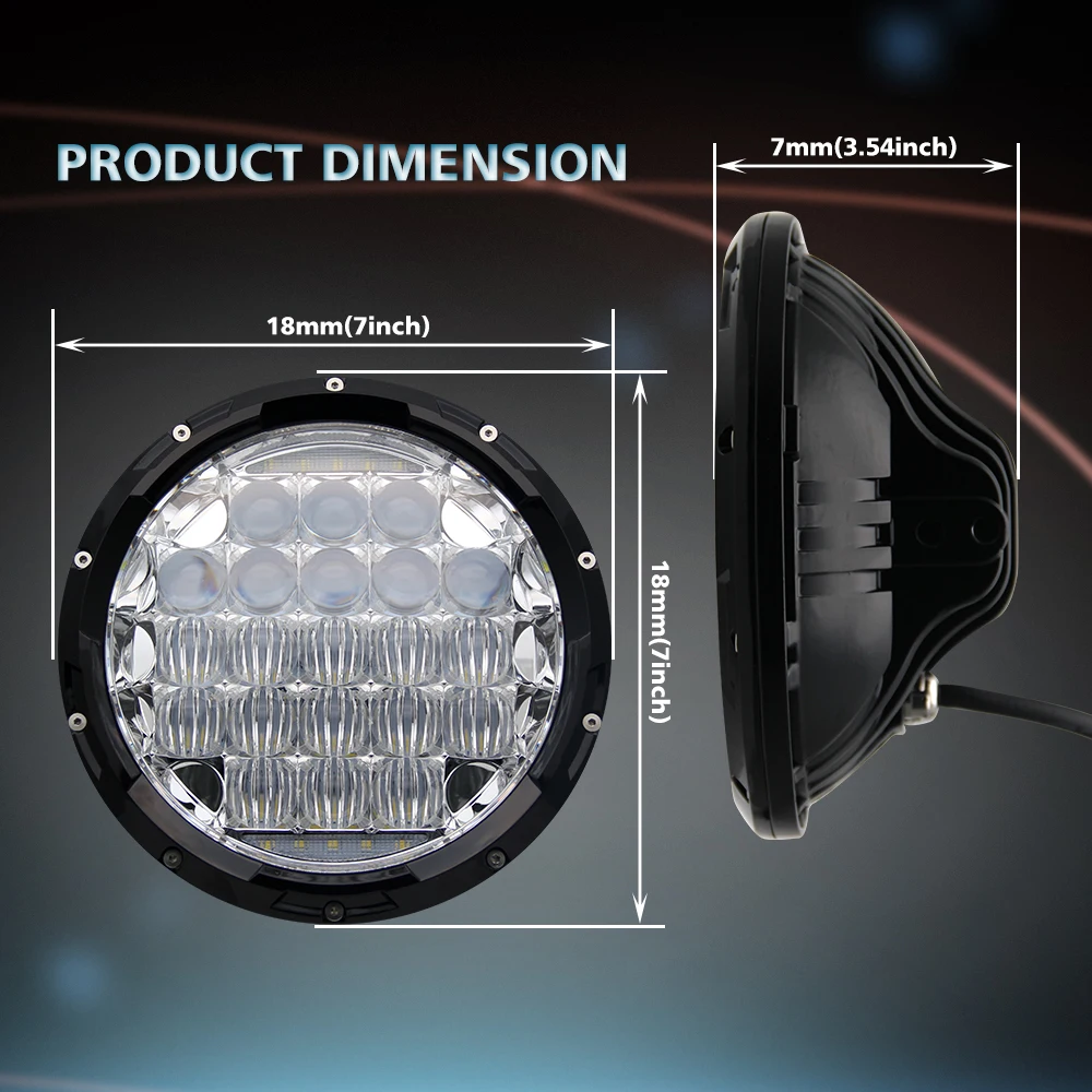 CO LIGHT 70 Вт 7 дюймов фары круглые H4 Здравствуйте Lo светодио дный 5D комбинированный