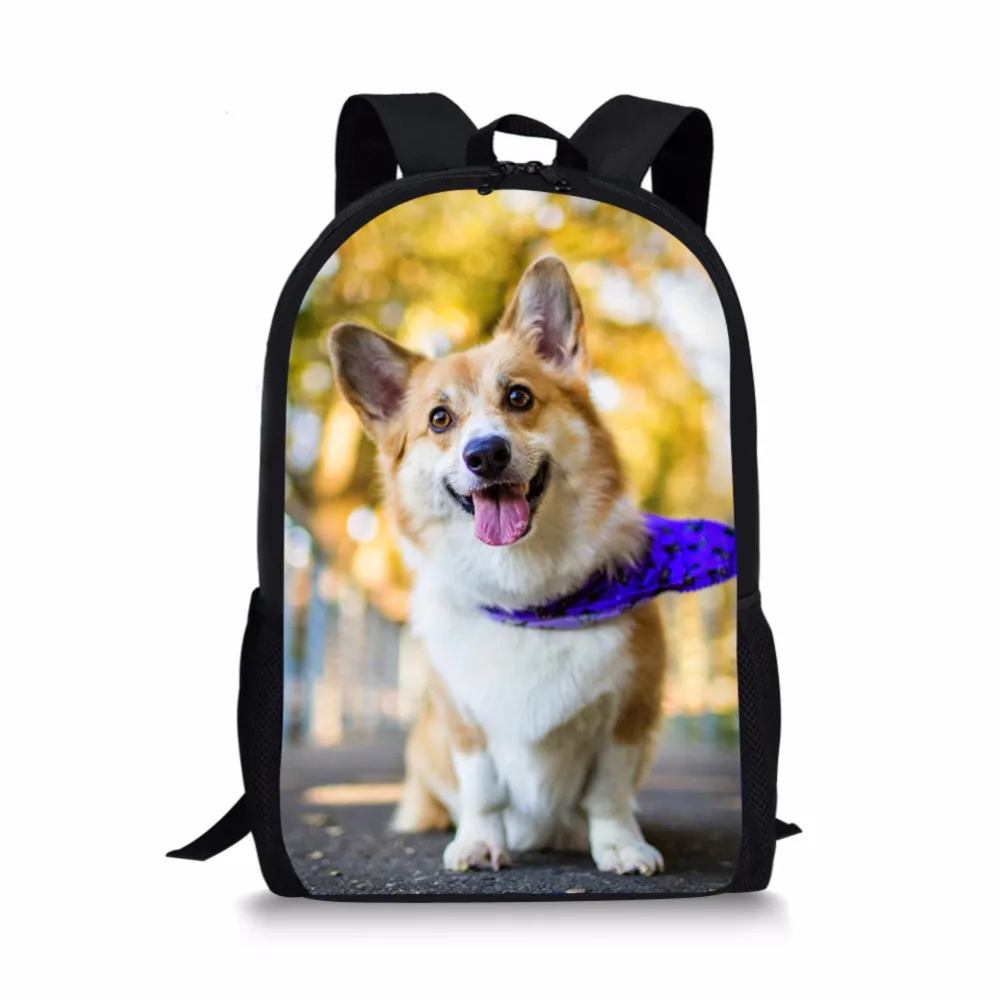 

ThiKin Welsh Corgi Pembroke Print Cute School Bag Backpack Schoolbags For Primary Student Boys Girls Polyester Satchel