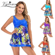 Женская одежда для плавания отжимать танцини набор плюс размер 5XL Купальник костюм из двух предметов купальный костюм Пляжная одежда плавательные принадлежности De Bain Femm