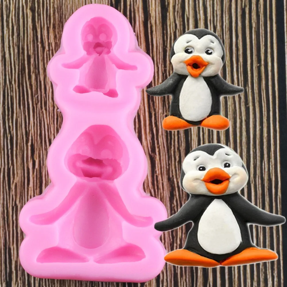 

Penguin Cooking Tools Christmas Cake Decoration Tools Silicone Mold Baking Fondant Sugar Craft Molds DIY Cake Fimo