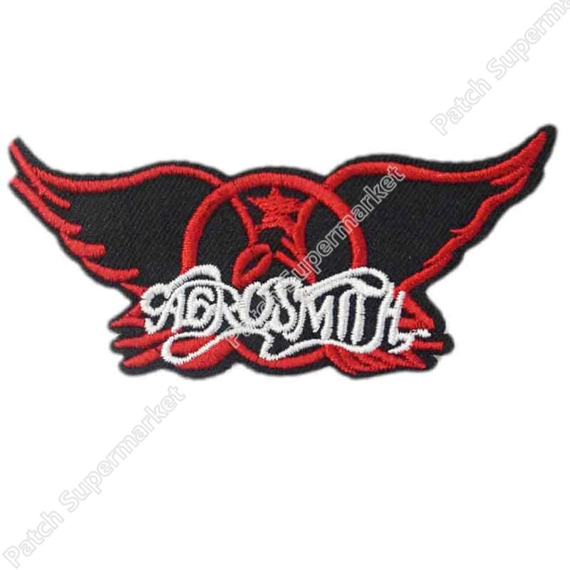 

AEROSMITH Red WIngs Music Band Iron On/Sew On Patch Tshirt TRANSFER MOTIF APPLIQUE Rock Punk Badge Wholesale