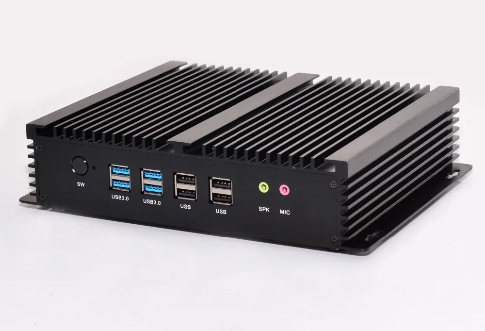 Процессор EGlobal Fanless промышленный Мини ПК Windows10 Core i7 i5 i3 2* сетевая карта Intel Gigabit LAN 6* RS232 Micro компьютер Linux 3g 4G, Wi-Fi, 2* HDMI