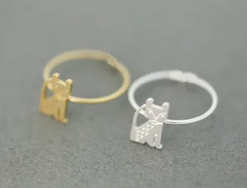 

Fashion animal cat ring flat engraving cat ring pure manual welding copper ring wholesale