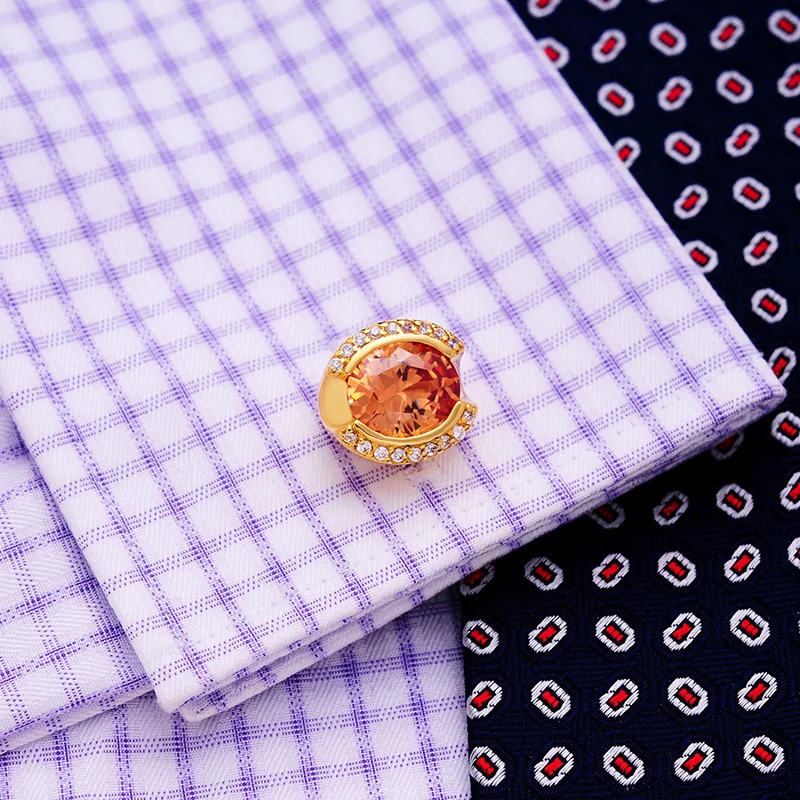 KFLK Luxury 2020 HOT shirt cufflinks for mens Brand cuff buttons Crystal cuff links Gold High Quality abotoaduras Jewelry