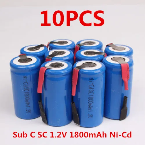 Buy New 10PCS Sub C SC 1.2V 1800mAh Ni Cd NiCd